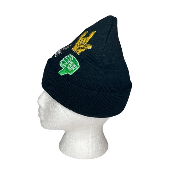 Explicit Sayings Beanie Hat Black - Picture 4 of 8